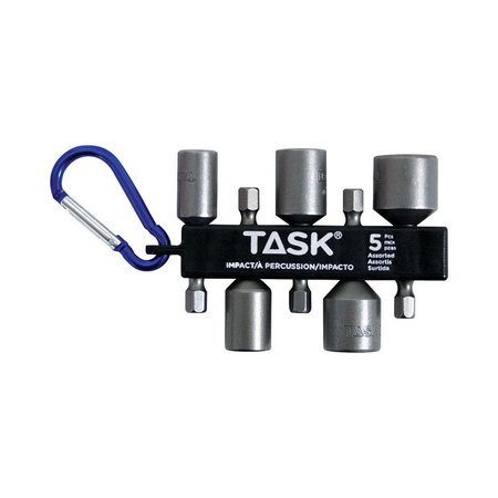 TASK TOOLS Task Nutsetr Bit Clp 5Pc T67395